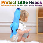 Baby Head Protector Cushion Fall Protection Head Back Safety Protector Pad - Sky Blue - Girls & Boys