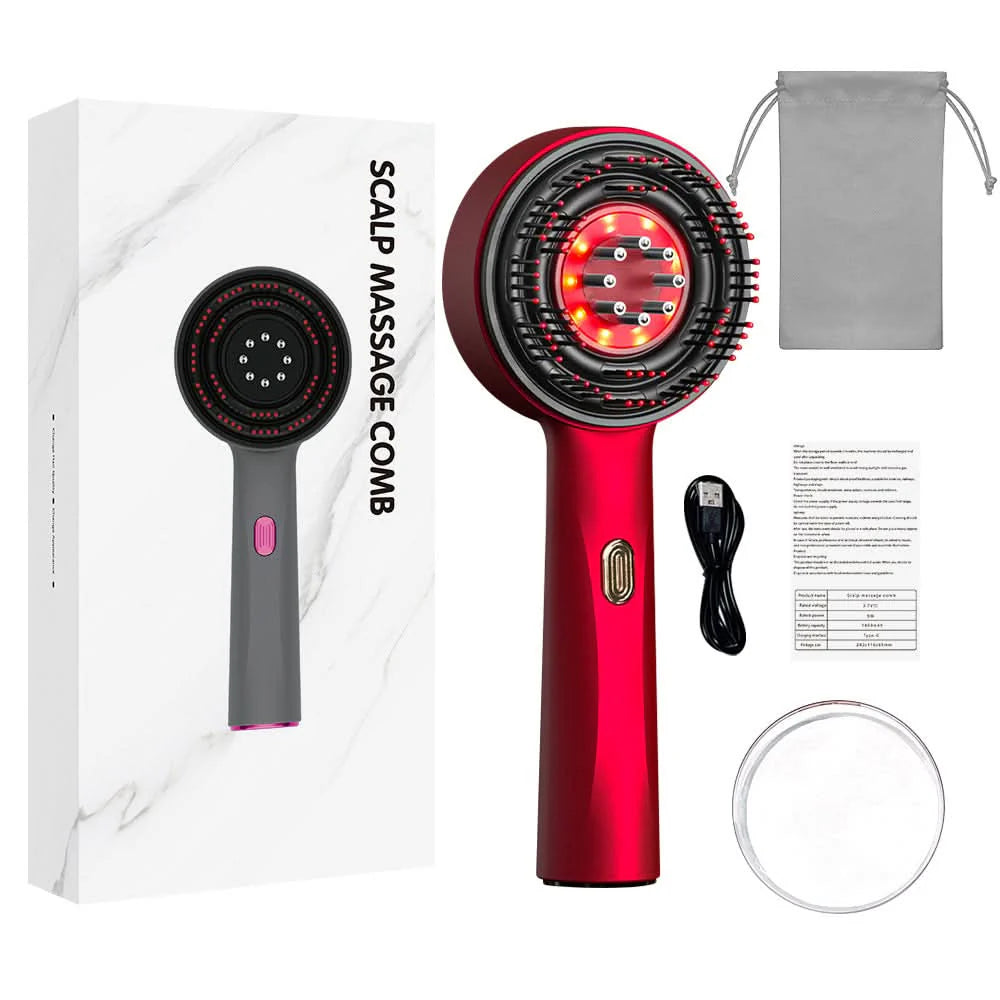 Electric Scalp Massage Comb with Red Light Therapy